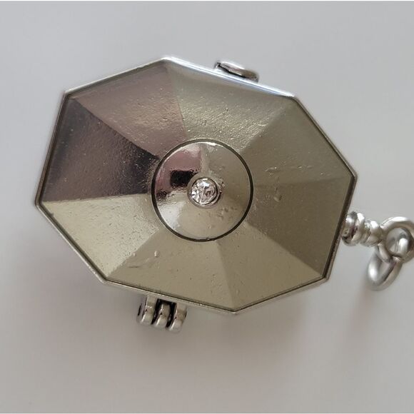 Locket Pendant Geometric Silver Tone Pendant #0394 - Picture 5 of 10